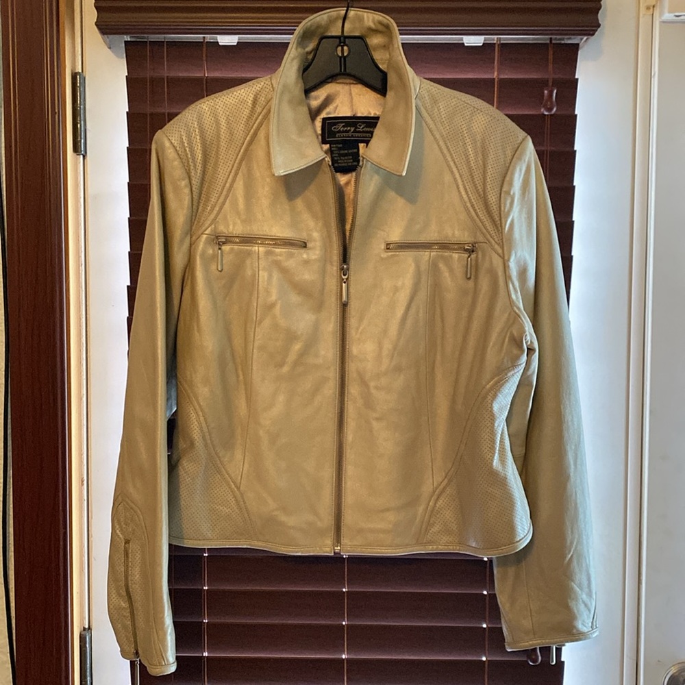 Champagne Genuine Leather Jacket
